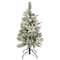 3ft. Pre-Lit Frosted Colonial Poinsettia Artificial Christmas Tree, Clear Lights